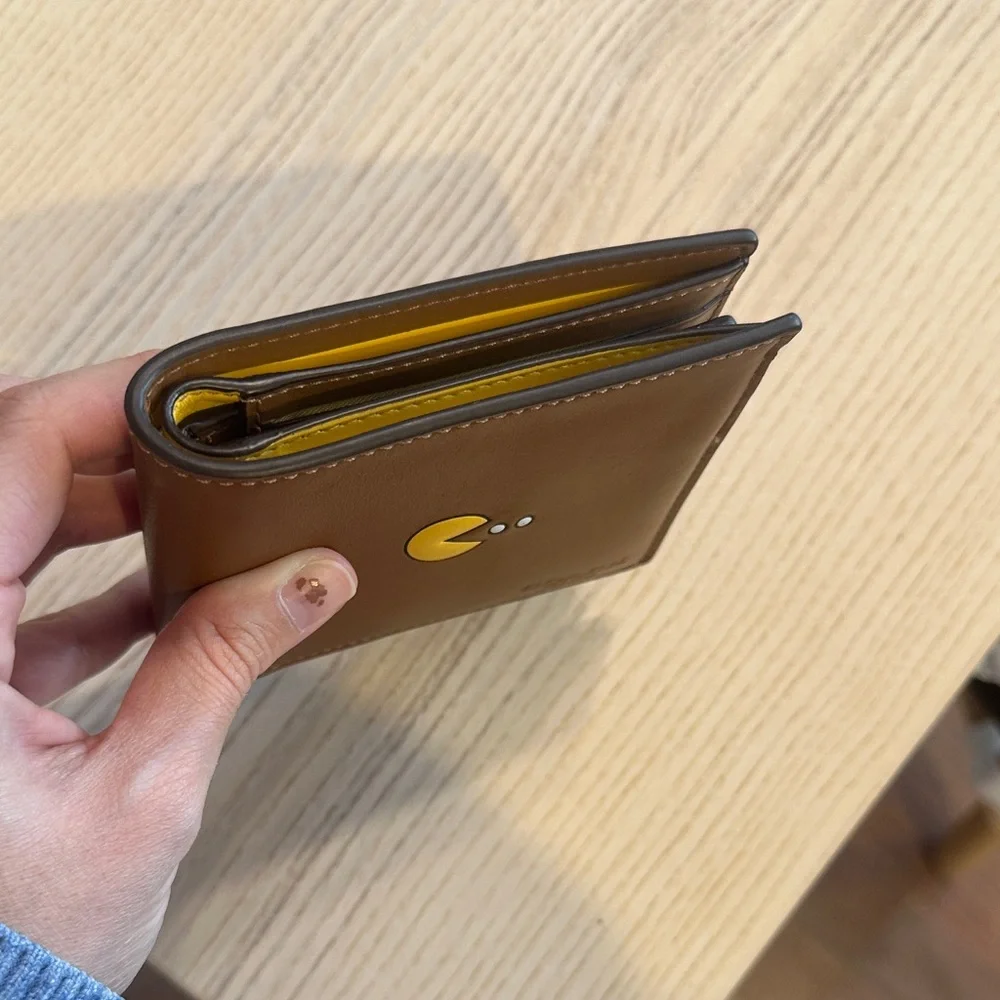 2 Piece Limited Edition Coach x PAC-MAN Wallet with insert